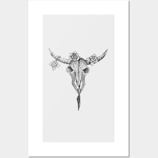 skull of bull Posters and Art